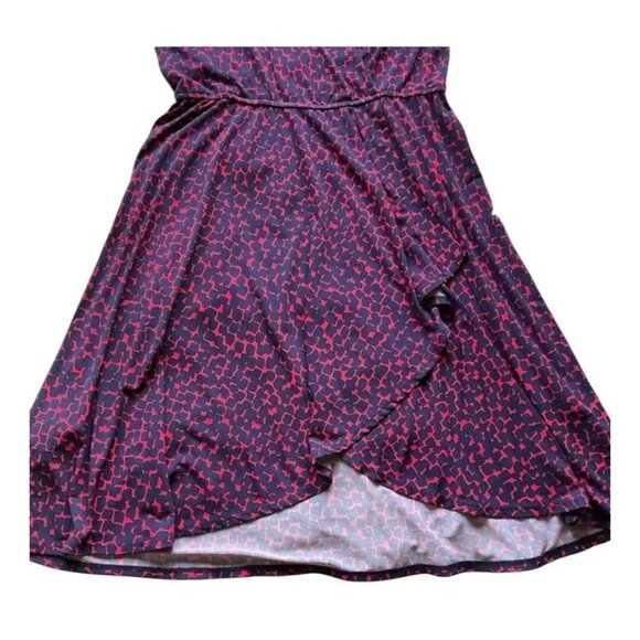 BCBG MAXAZRIA Navy & Red Polka-Dot "Like" Pattern Knee Dress, Sz S #1482 - Picture 14 of 16